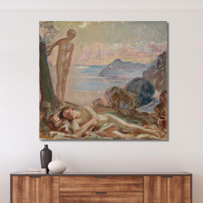 Diana Ed Endimione Magnus Enckell mek14 quadro stampato su tela