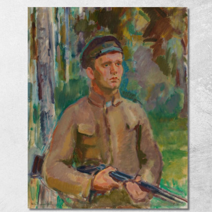 Cacciatore Forestale Gunnar Arnkil Magnus Enckell mek24 quadro stampato su tela