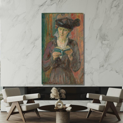 La Signora Anni Lagerborg Magnus Enckell mek43 quadro stampato su tela