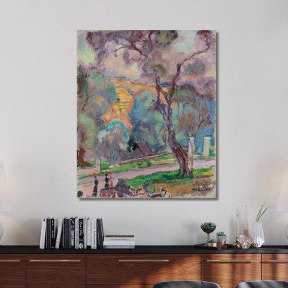 Vista Del Parco Da Sanremo Magnus Enckell mek48 quadro stampato su tela