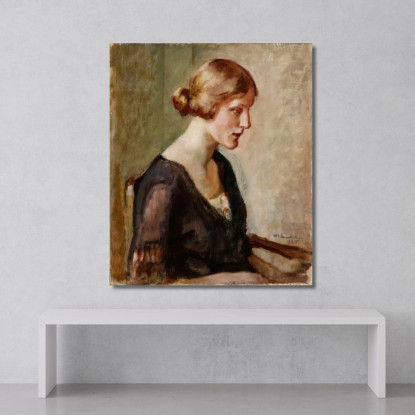 Ritratto Della Signorina Barbara Lagerborg Magnus Enckell mek52 quadro stampato su tela