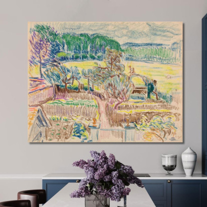 Giardino Magnus Enckell mek57 quadro stampato su tela