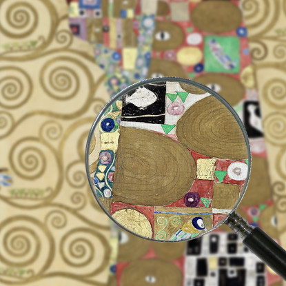 Compimento Gustav Klimt kg93 quadro stampato su tela