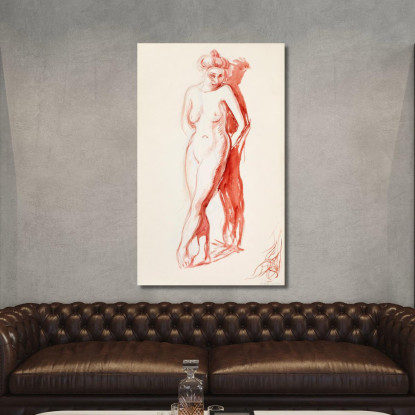 Modello In Piedi Appoggiato Al Muro Magnus Enckell mek68 quadro stampato su tela
