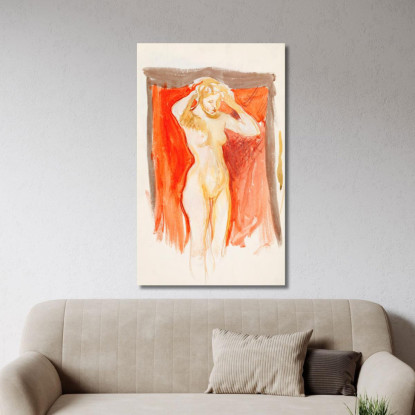Modello Nudo In Piedi Magnus Enckell mek72 quadro stampato su tela