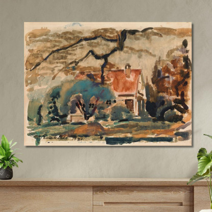 Villa Dell'Artista A Kilo Magnus Enckell mek81 quadro stampato su tela