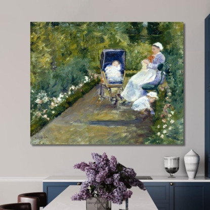 Bambini In Un Giardino L'Infermiera Mary Cassatt mcs12 quadro stampato su tela