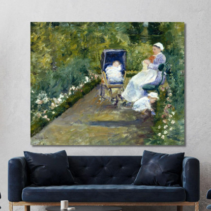 Bambini In Un Giardino L'Infermiera Mary Cassatt mcs12 quadro stampato su tela