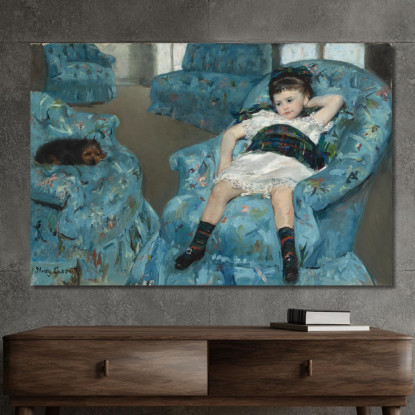 Bambina In Poltrona Blu Mary Cassatt mcs27 quadro stampato su tela