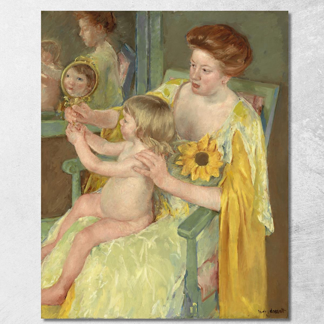 Madre E Figlio Mary Cassatt mcs33 quadro stampato su tela