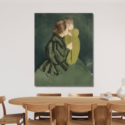 Madre Contadina E Bambino Mary Cassatt mcs37 quadro stampato su tela