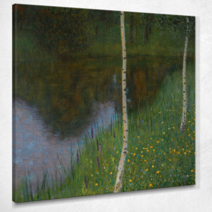 Riva Del Lago Con Betulle Gustav Klimt kg103 quadro stampato su tela