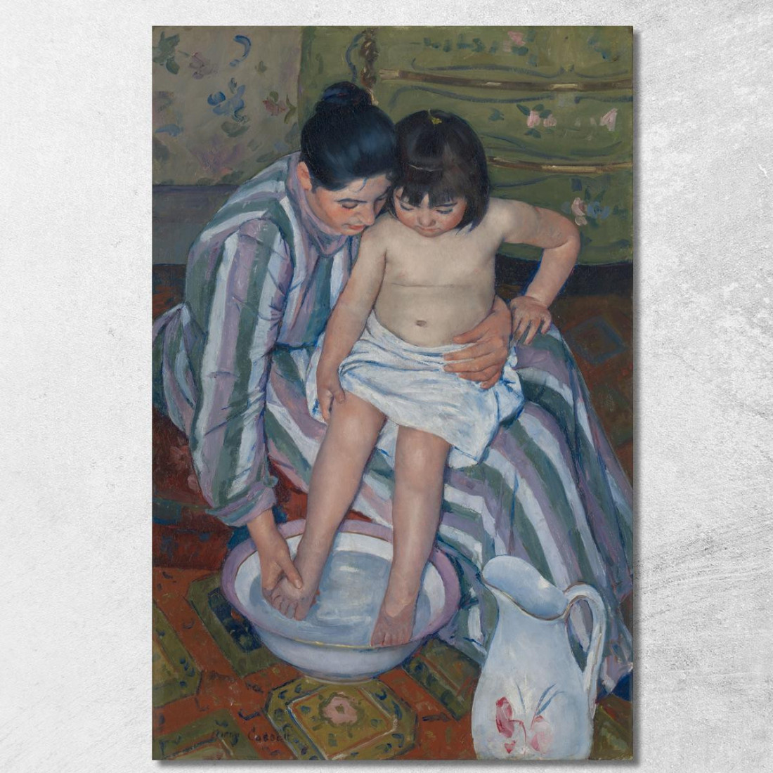 Il Bagno Del Bambino Mary Cassatt mcs53 quadro stampato su tela