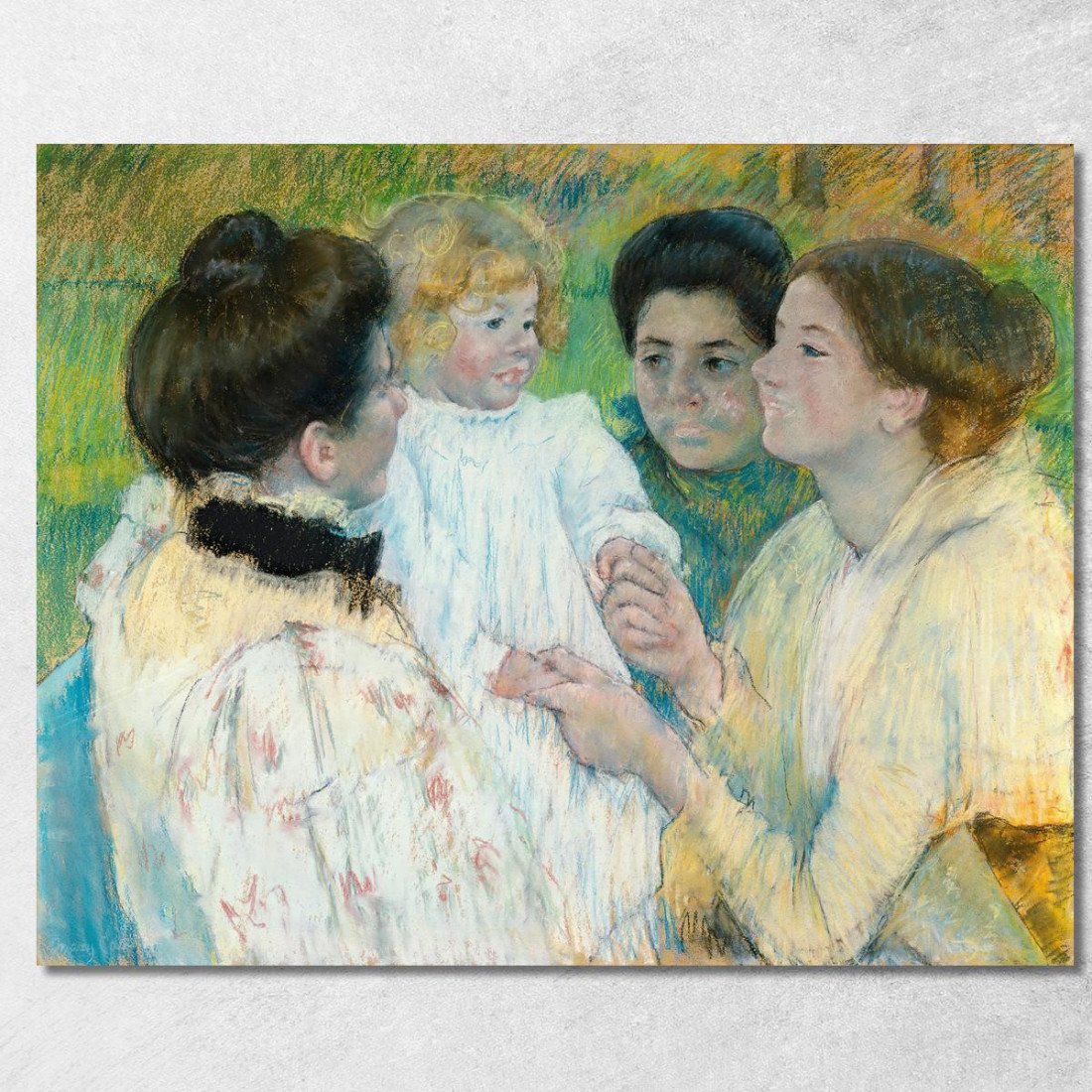 Donne Che Ammirano Un Bambino Mary Cassatt mcs66 quadro stampato su tela