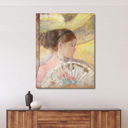 Giovane Donna In Un Loggione Che Guarda Verso Destra Mary Cassatt mcs68 quadro stampato su tela
