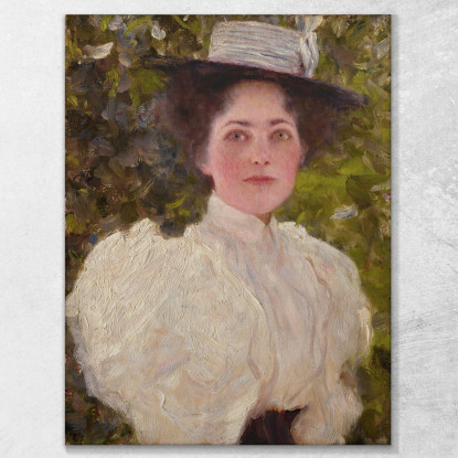 Ragazza Nel Verde Ragazza Nel Fogliame Gustav Klimt kg109 quadro stampato su tela