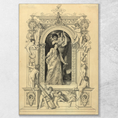 Musica Lirica Gustav Klimt kg115 quadro stampato su tela
