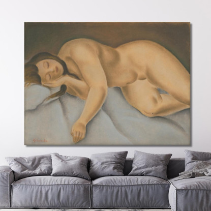 Nudo Femminile Sdraiato Mikuláš Galanda mgl63 quadro stampato su tela
