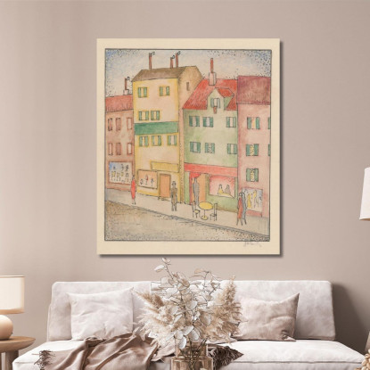 Strada Con Pasticceria Mikuláš Galanda mgl111 quadro stampato su tela