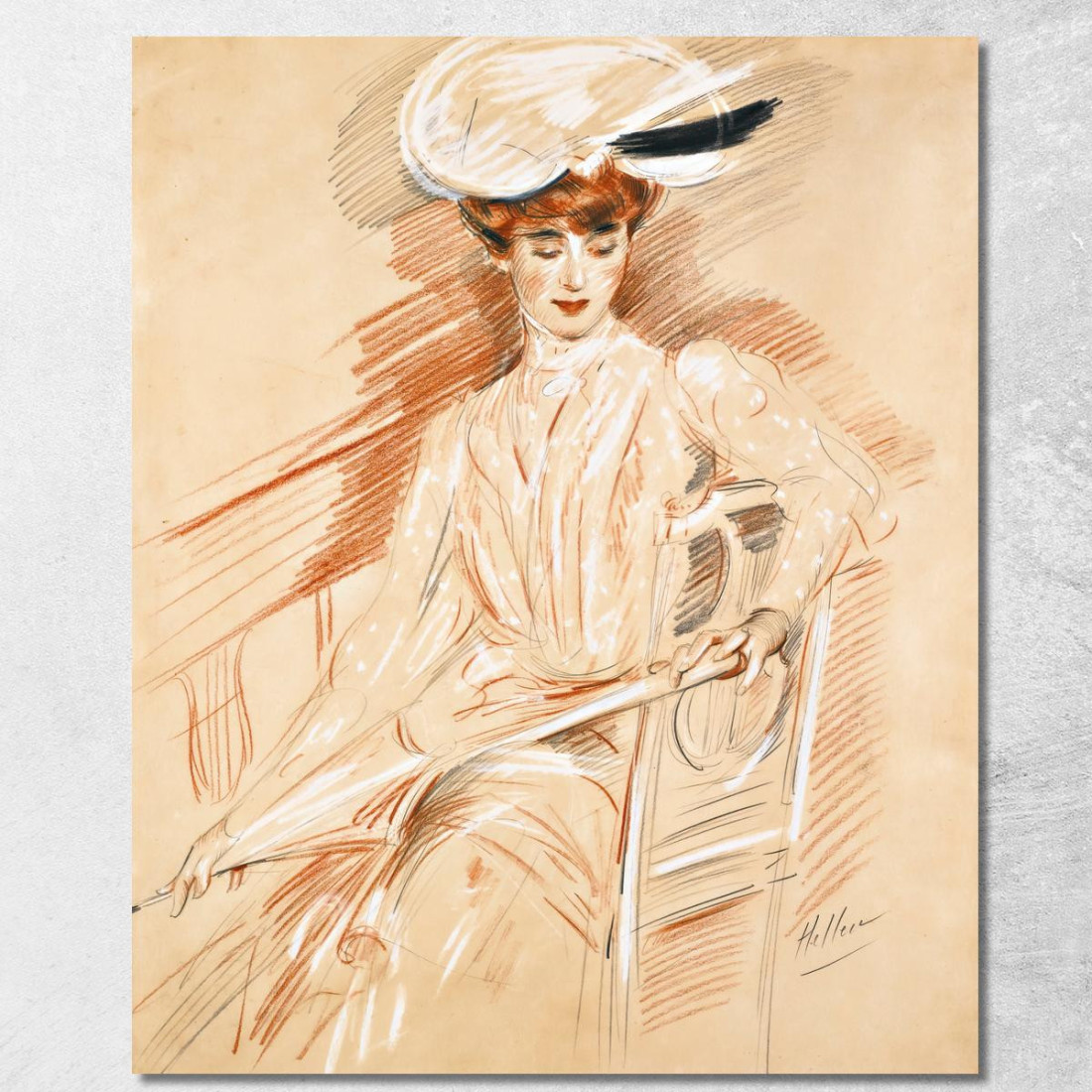 Il Parasole Paul César Helleu pch19 quadro stampato su tela