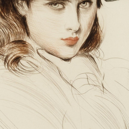 Ritratto Di Una Giovane Donna Con Cappello Paul César Helleu pch44 quadro stampato su tela