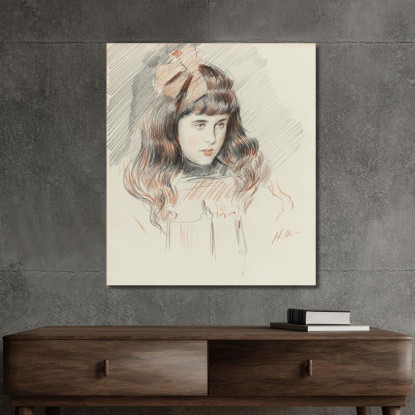 Ritratto Di Ellen Helleu La Figlia Dell'Artista Paul César Helleu pch47 quadro stampato su tela