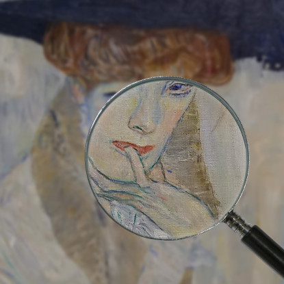 Il Cappello Piumato Nero Gustav Klimt kg140 quadro stampato su tela