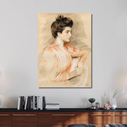 Ritratto Di Profilo Di Elisabeth Van Biema Paul César Helleu pch53 quadro stampato su tela