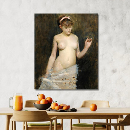 Nudo In Piedi Paul César Helleu pch54 quadro stampato su tela