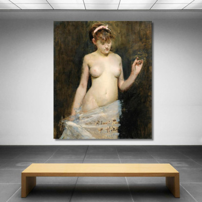 Nudo In Piedi Paul César Helleu pch54 quadro stampato su tela
