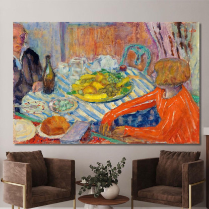 Pranzo Pierre Bonnard pbn31 quadro stampato su tela