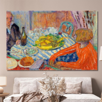 Pranzo Pierre Bonnard pbn31 quadro stampato su tela