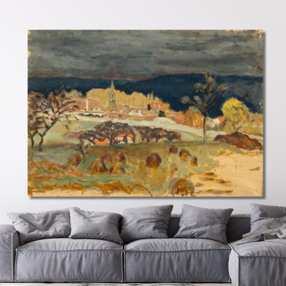 Villaggio Del Cielo Tempestoso Pierre Bonnard pbn74 quadro stampato su tela