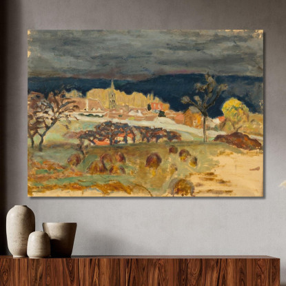 Villaggio Del Cielo Tempestoso Pierre Bonnard pbn74 quadro stampato su tela