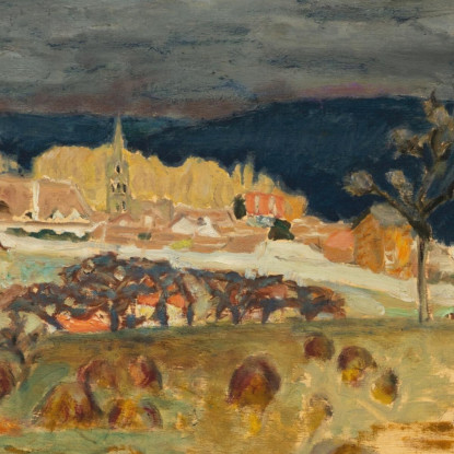 Villaggio Del Cielo Tempestoso Pierre Bonnard pbn74 quadro stampato su tela
