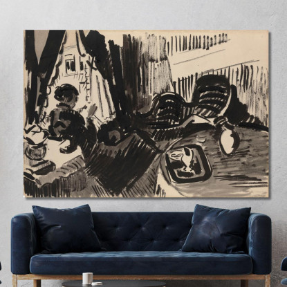 Nel Cucito Prima Del Divano Butterfly Rik Wouters rwo14 quadro stampato su tela