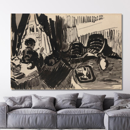 Nel Cucito Prima Del Divano Butterfly Rik Wouters rwo14 quadro stampato su tela