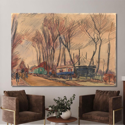 Strada Sotto La Pioggia Amersfoort Rik Wouters rwo20 quadro stampato su tela