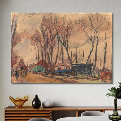 Strada Sotto La Pioggia Amersfoort Rik Wouters rwo20 quadro stampato su tela
