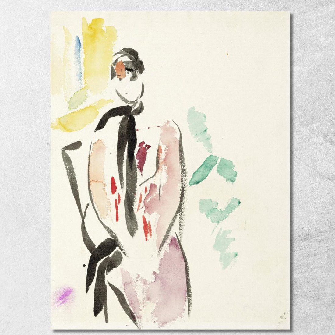 Bozzetto Per Un Ritratto Di Madame De Carnière-Wouters Moglie Dell'Artista Rik Wouters rwo22 quadro stampato su tela