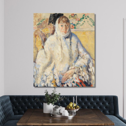 La Donna Malata Con Lo Scialle Bianco Rik Wouters rwo34 quadro stampato su tela