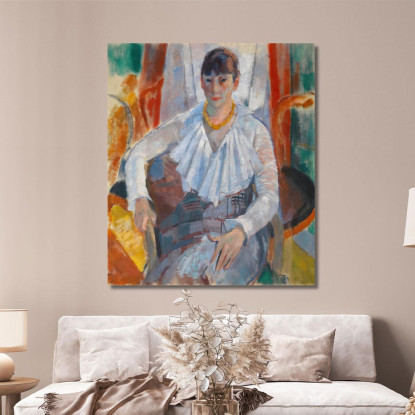 Donna In Bianco Rik Wouters rwo39 quadro stampato su tela