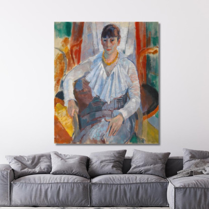 Donna In Bianco Rik Wouters rwo39 quadro stampato su tela