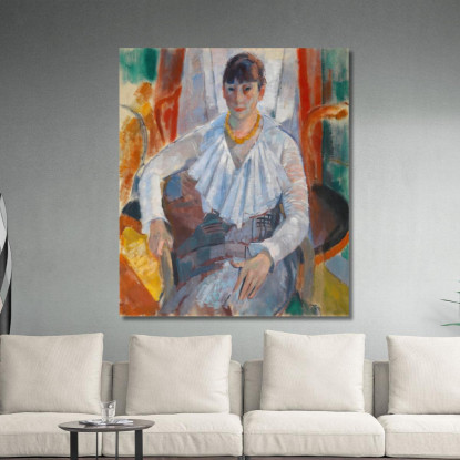 Donna In Bianco Rik Wouters rwo39 quadro stampato su tela