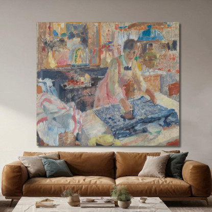 Donna Che Stira Rik Wouters rwo40 quadro stampato su tela