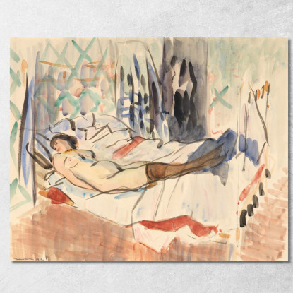 Donna Che Riposa Rik Wouters rwo43 quadro stampato su tela
