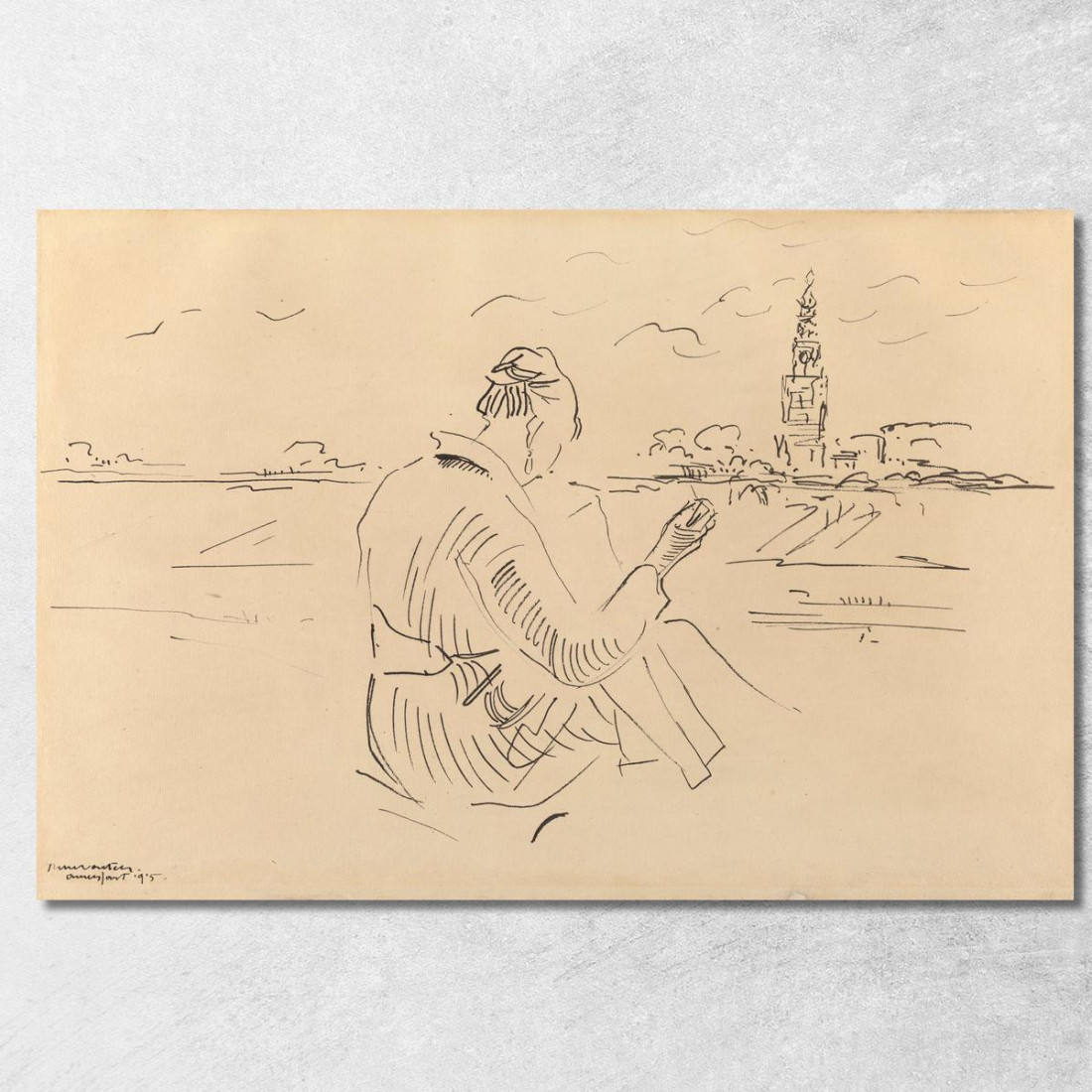 Donna Che Cuce Prima Di Amersfoort Rik Wouters rwo44 quadro stampato su tela