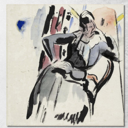 Donna Seduta Rik Wouters rwo45 quadro stampato su tela