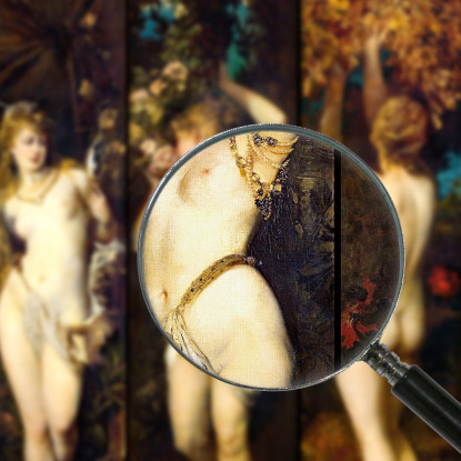 I Cinque Sensi Hans Makart hmk14 quadro stampato su tela