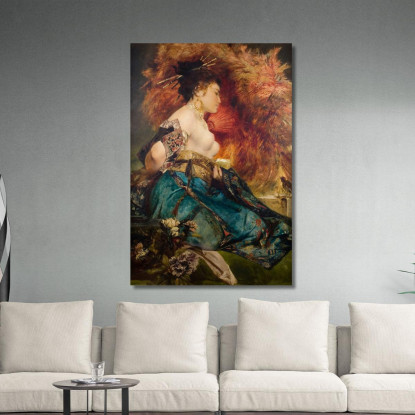 La Donna Giapponese Hans Makart hmk15 quadro stampato su tela